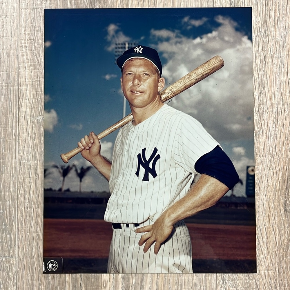 Genuine MLB Mickey Mantle Colored Photograph